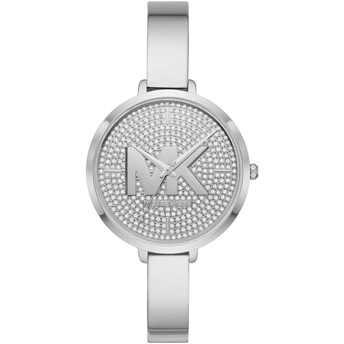 Michael Kors Charley Pavé Dial Silver Bangle Strap Watch - MK4432