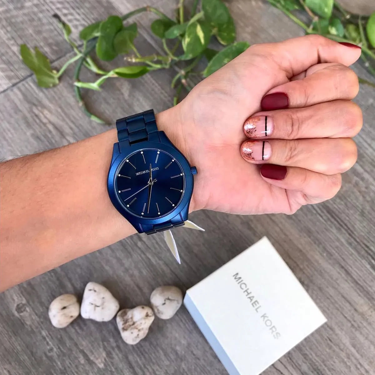 Michael Kors Slim Runway Navy Blue Unisex Watch MK4503