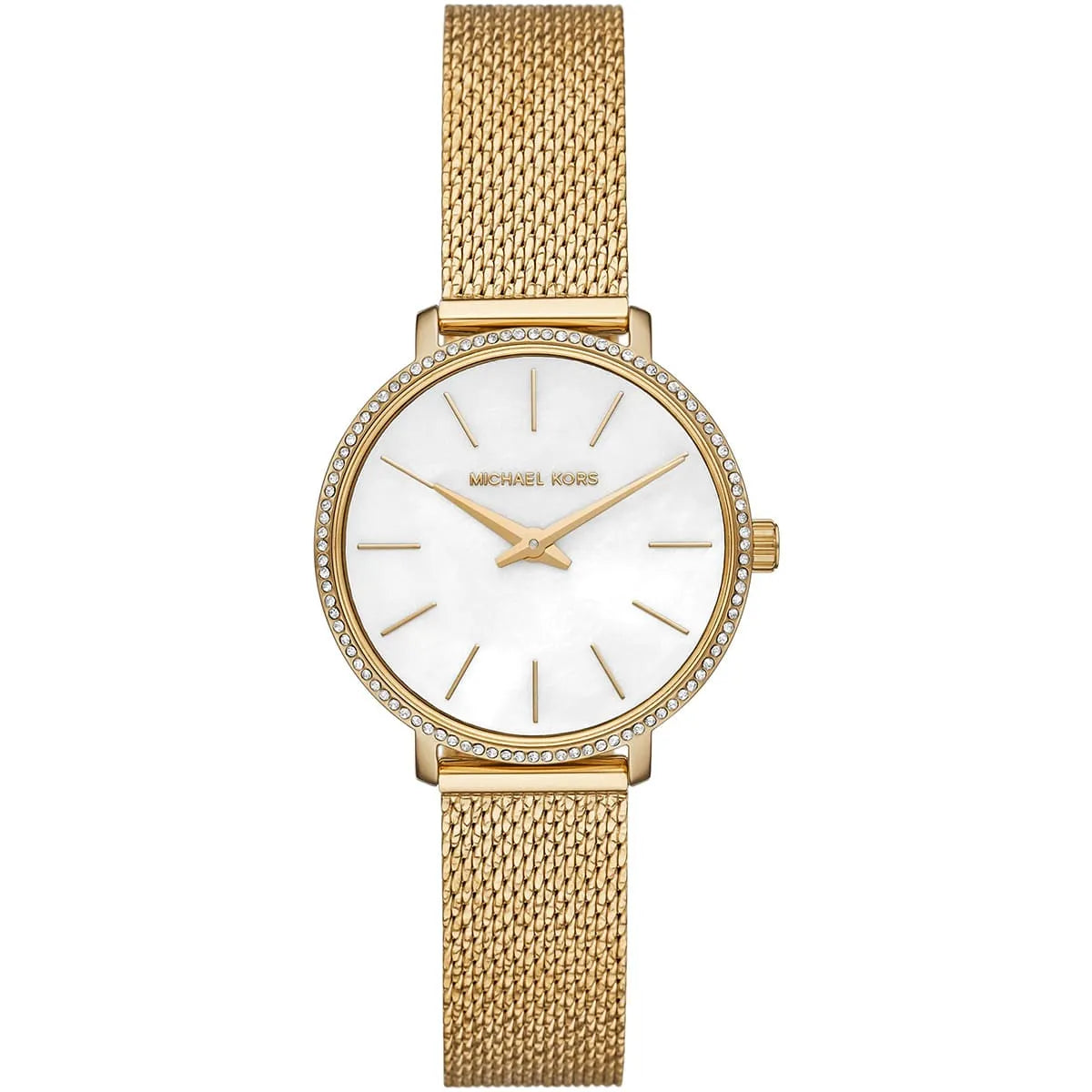 Michael Kors Pyper Quartz Mother of Pearl White Dial Gold Mesh Bracelet Watch For Women - MK4619 mk4619 - Image 1