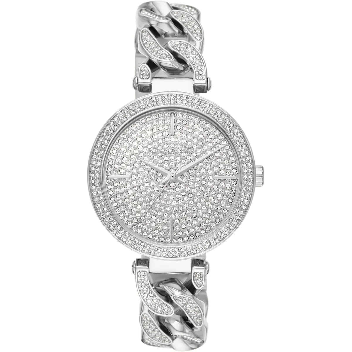 Michael Kors Catelyn Silver Glitz Chain Watch - MK4675