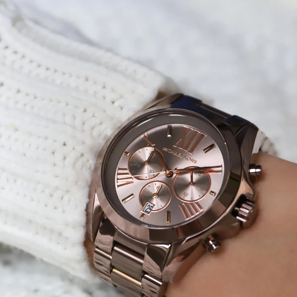 Michael Kors Oversized Bradshaw Chronograph Sable Tone Unisex Watch - MK6247