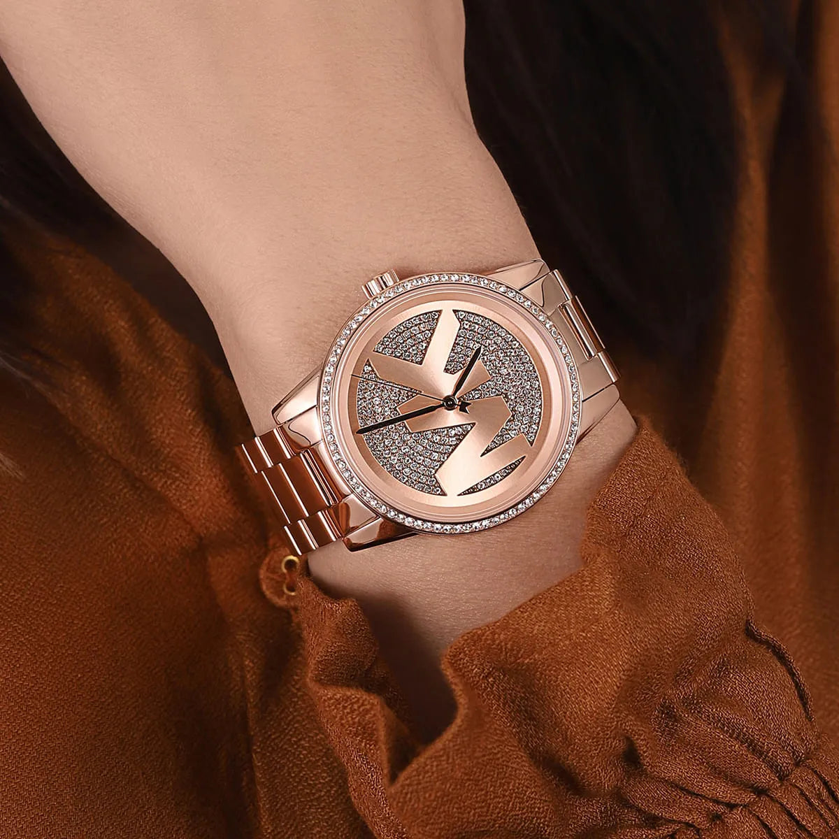 Michael Kors RITZ Quartz Crystal Pave Dial Ladies Watch MK6863