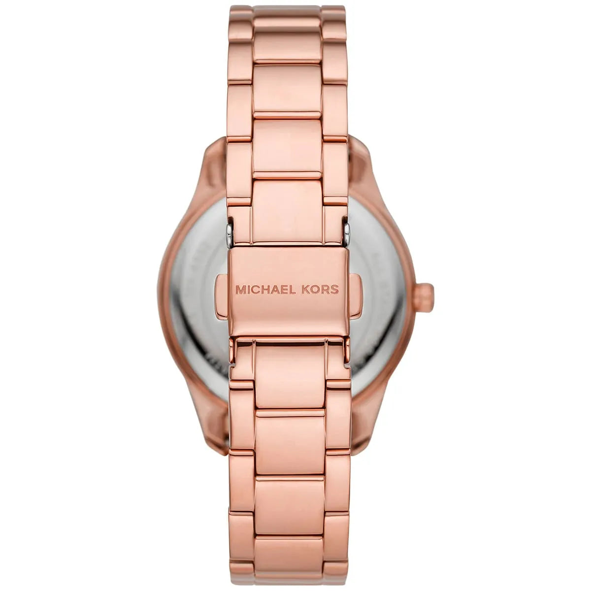 Michael Kors Layton Three Hand Red Dial Rose Gold Steel Strap Watch For Women - MK6893 mk6893 - Image 3