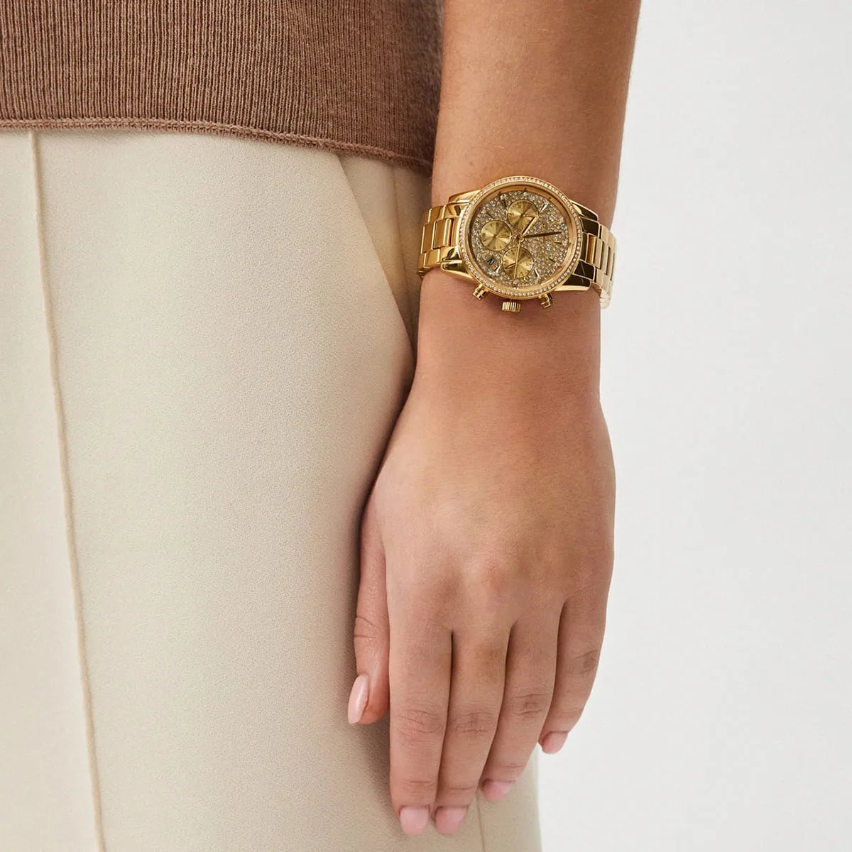 Michael Kors Ritz Chronograph Gold-Tone Women's Watch - MK7310