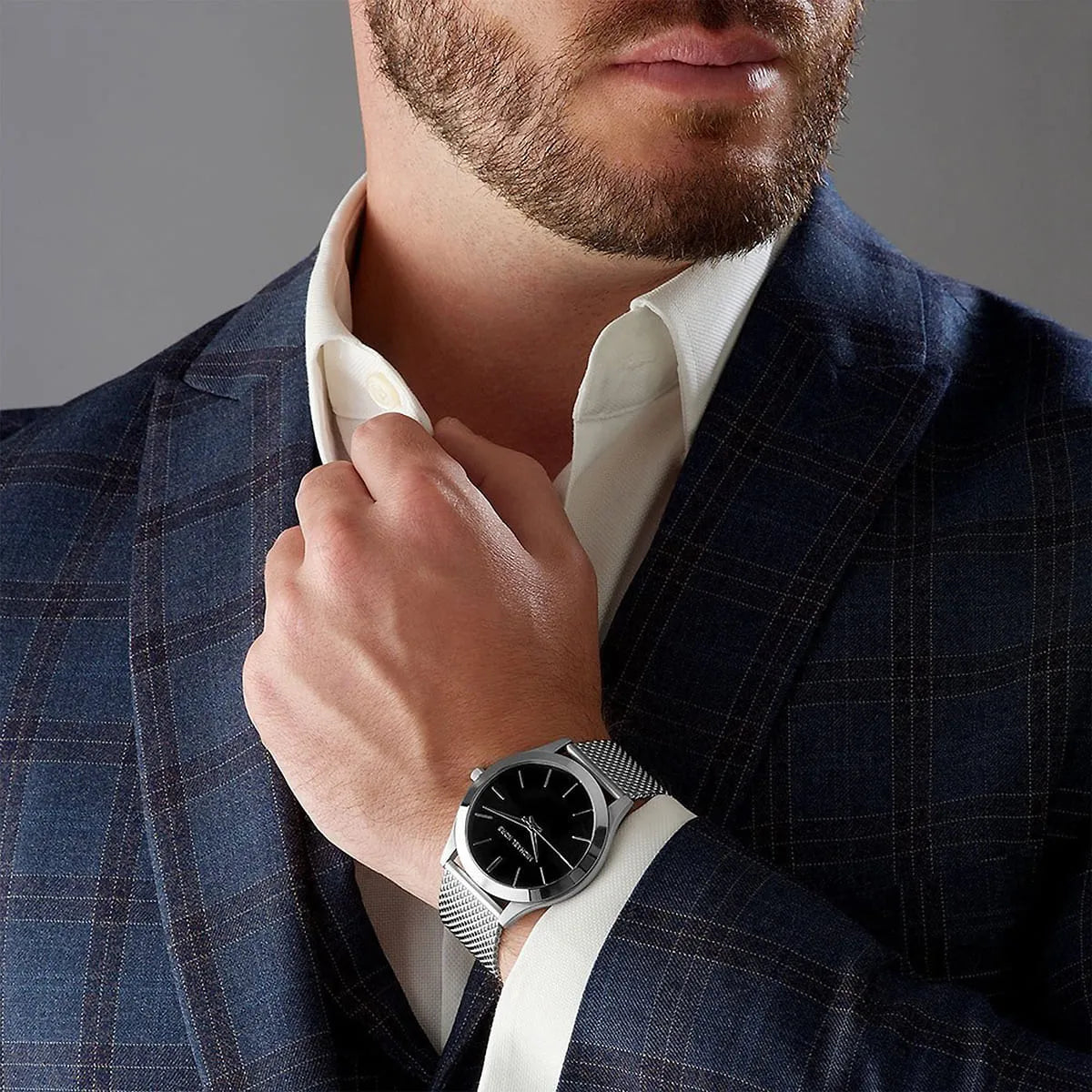 Michael Kors Slim Runway Silver-Tone Mesh Men's Watch - MK8606