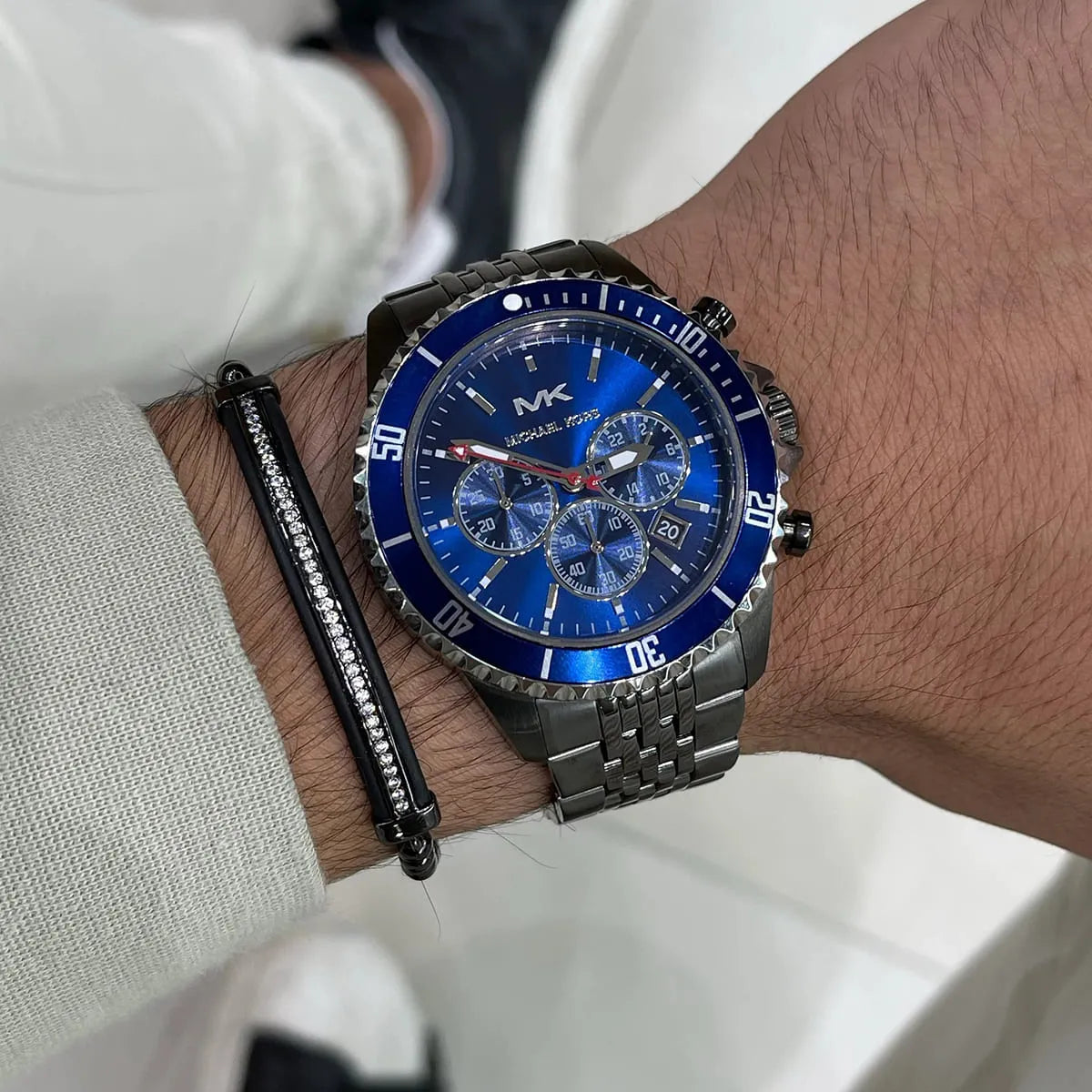 Michael Kors Quartz Bayville Chronograph Blue Dial Men's Watch MK8727