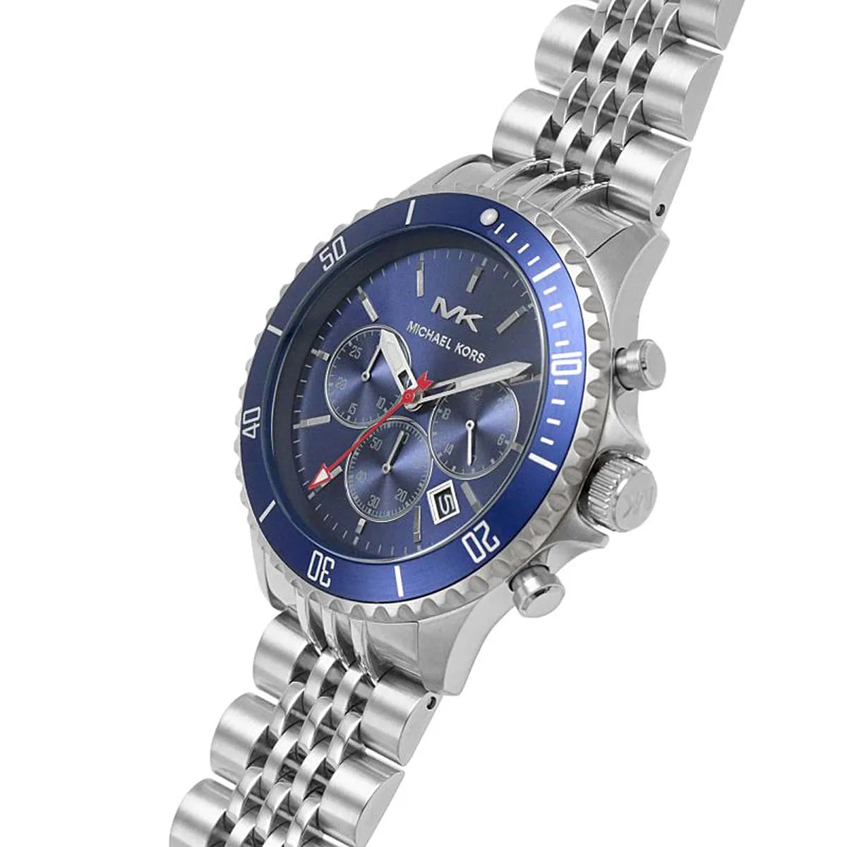 Michael Kors Bayville Chronograph Navy Blue Dial Silver Men's Watch -  MK8896