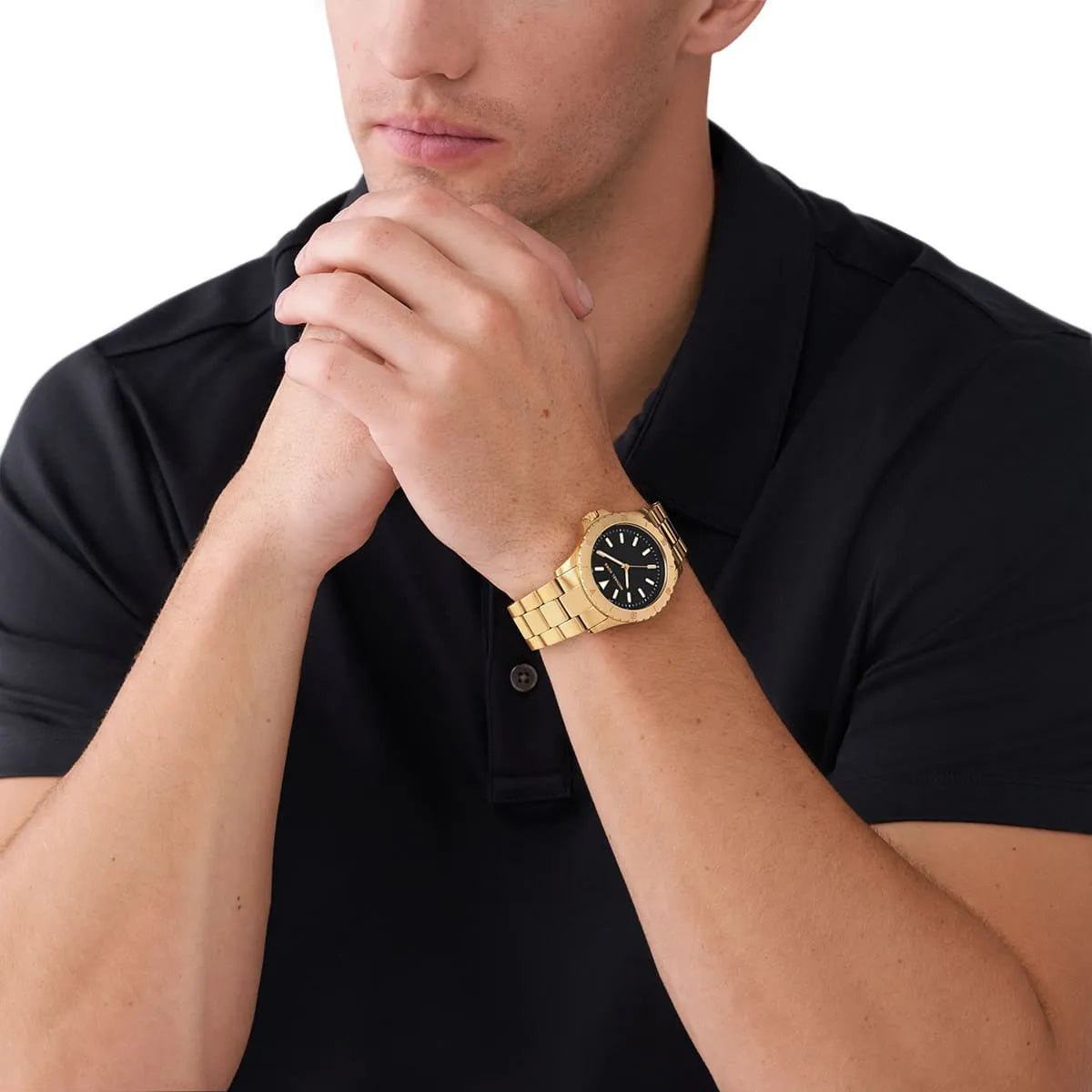 Michael Kors Everest Black Dial Gold Men's Watch - MK9078