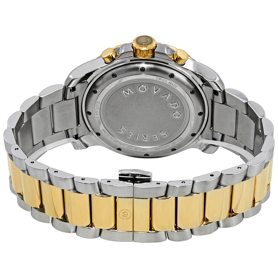 Movado 800 Chronograph Green Dial Two-tone Men's Watch #2600148 - Kiwi Watches #3