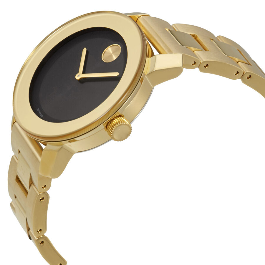 Movado Bold Black Dial Gold-tone Unisex Watch #3600397 - Kiwi Watches #2