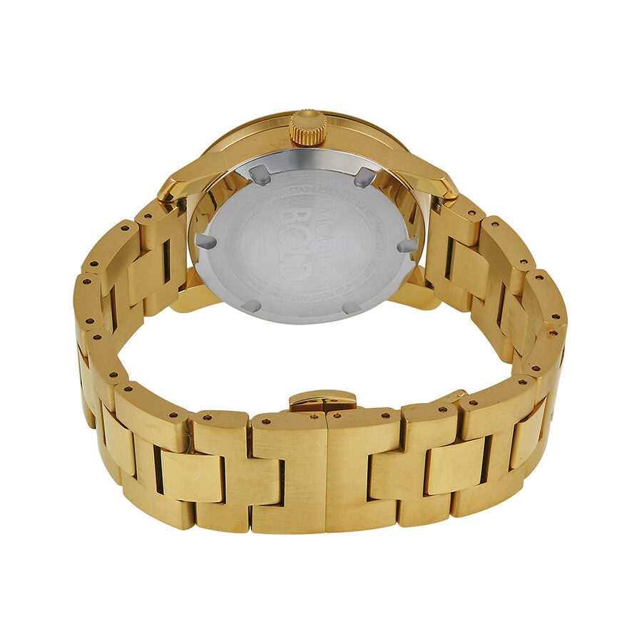 Movado Bold Champagne Dial Yellow Gold Ion-pated Ladies Watch #3600085 - The Watches Men & Co #3