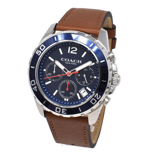 Coach Kent Chronograph Brown Leather Strap Men's Watch  14602560 - Dawson Watches