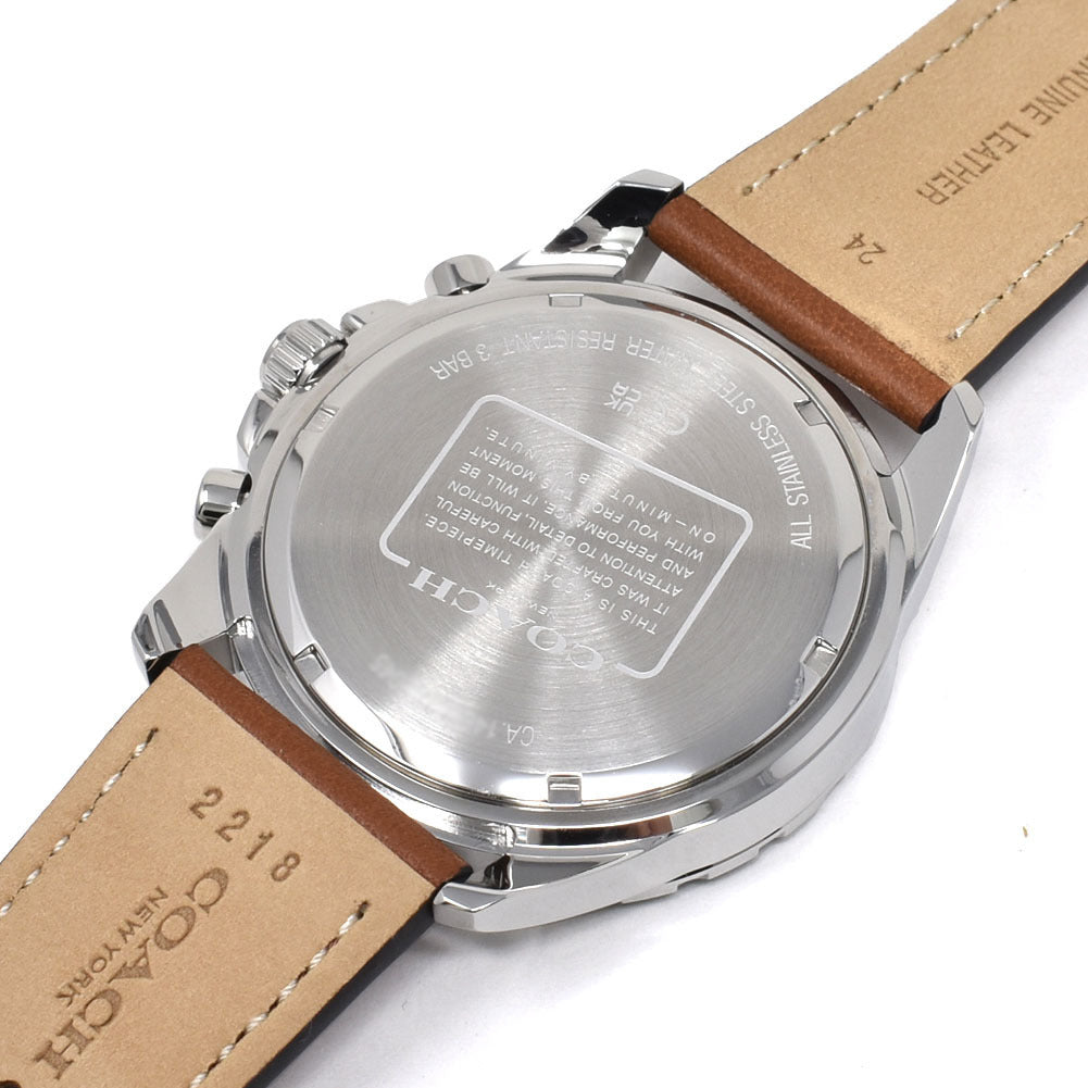 Coach Kent Chronograph Brown Leather Strap Men's Watch 14602560 - Dawson Watches #5