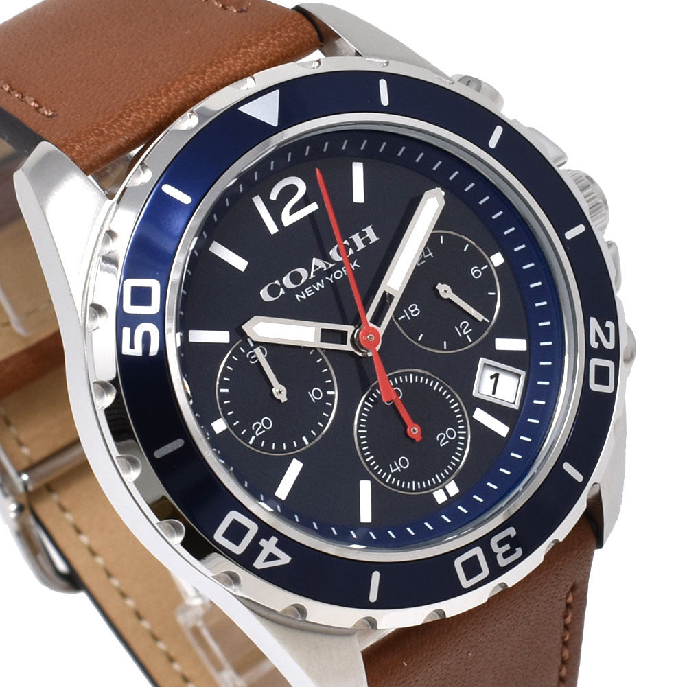 Coach Kent Chronograph Brown Leather Strap Men's Watch 14602560 - Dawson Watches #3