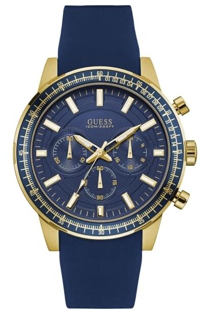 Guess Multi-Function Blue Chronograph Silicone Men's Watch  W0802G2 - Kiwi Watches