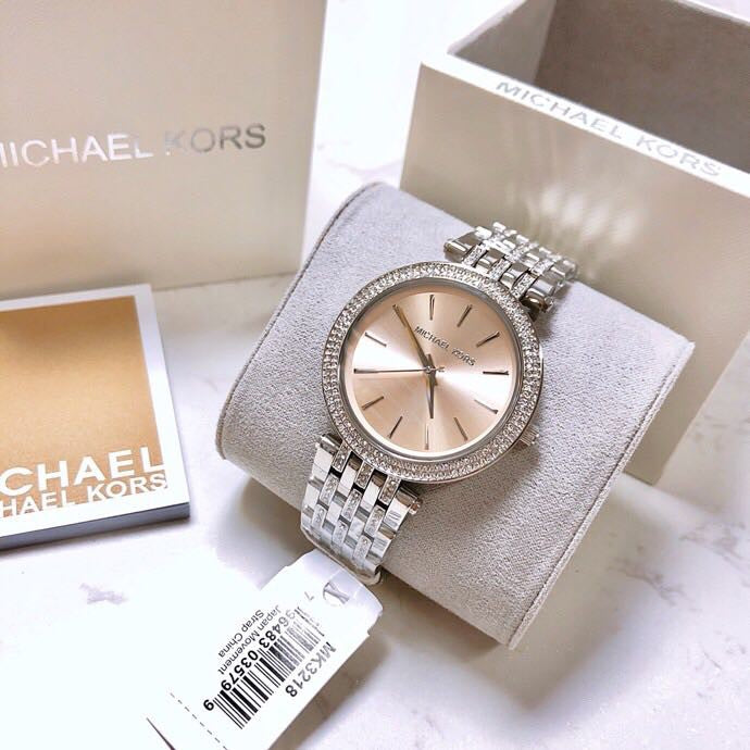 Michael Kors Darci Crystal Paved Silver Ladies Watch MK3218