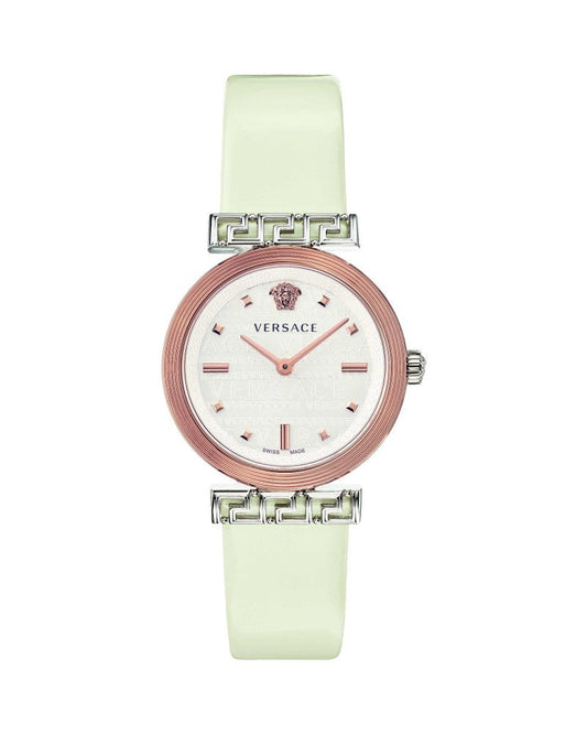 Versace Meander White Leather Strap Women's Watch  VELW00120 - Dawson Watches