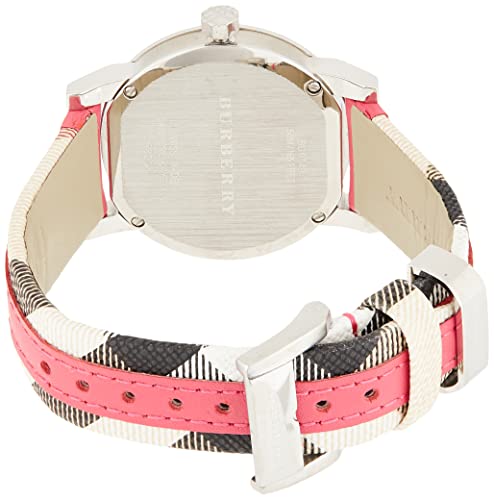 Burberry The City White Dial Haymarket Pink Leather Strap Watch for Women - BU9149 BU9149 - Image 3