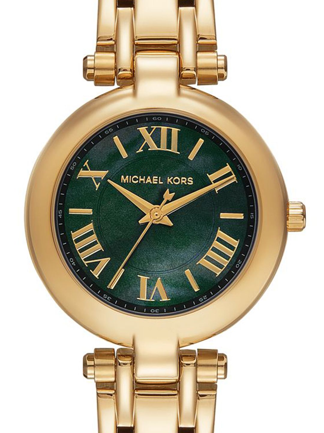 Michael Kors Laney Green Dial Gold Watch MK4892