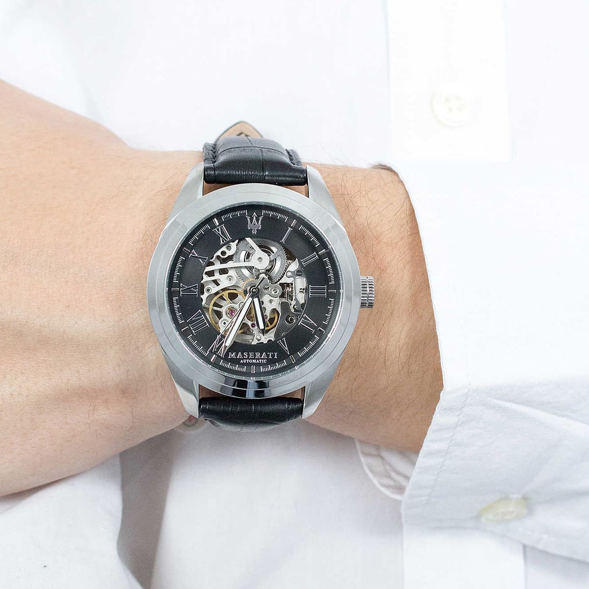 Maserati Traguardo Automatic Black Dial Watch R8871612001