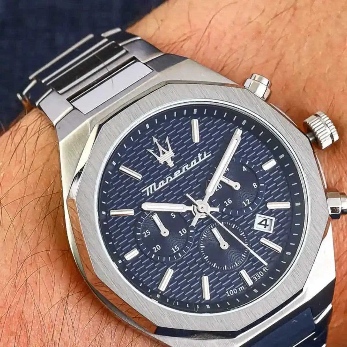 Maserati Stile Chronograph Silver Watch R8873642006