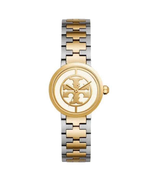 Tory Burch The Reva Dual Tone Stainless Steel Strap Women's Watch TBW4016