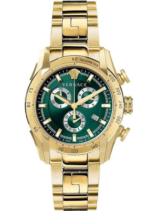 Versace V-Ray Chronograph Green Dial Men's Watch  VE2I00621 - Dawson Watches