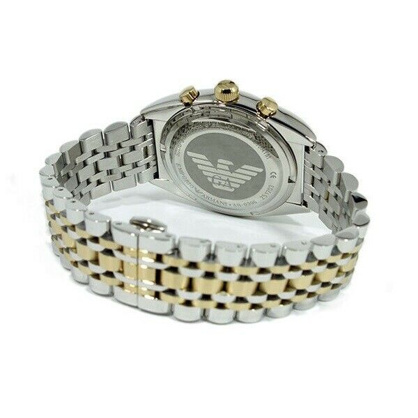 Emporio Armani Classic Silver Dial Two-tone Chronograph Men's Watch AR0396