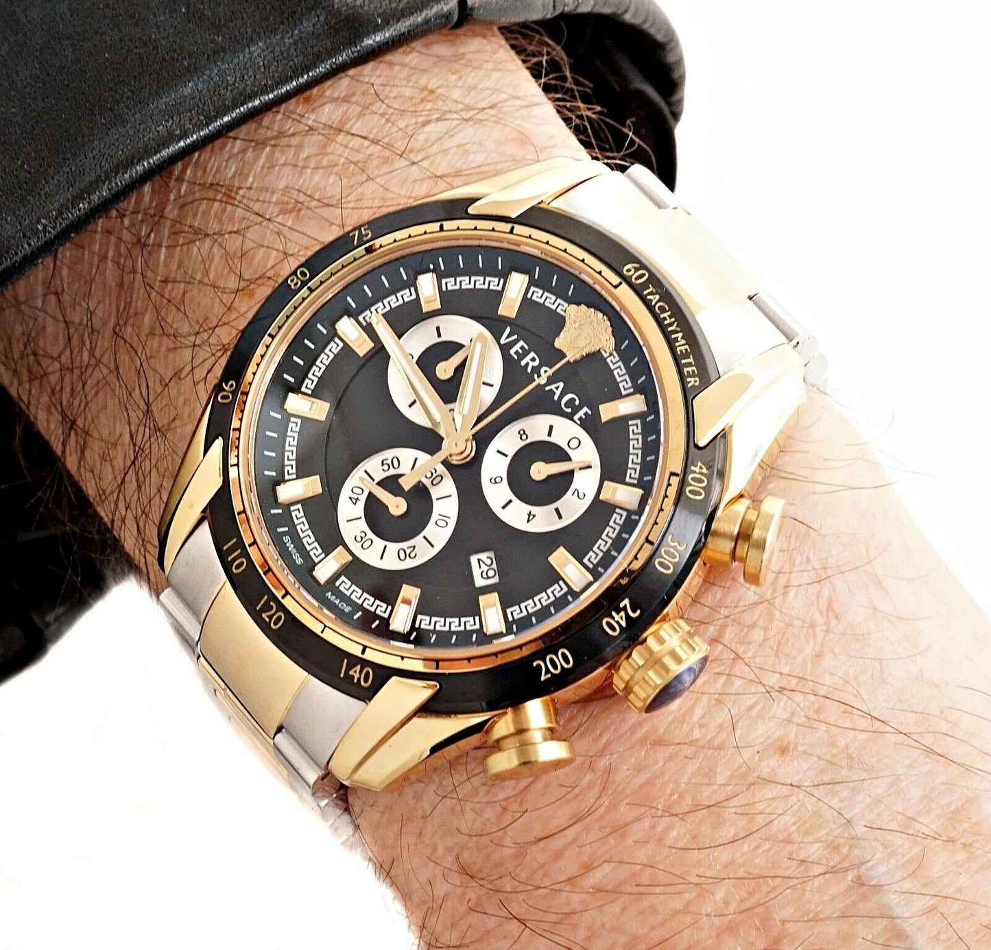 Versace V-Ray Chronograph Two-Tone Men's Watch VE2I00421 - Dawson Watches #3