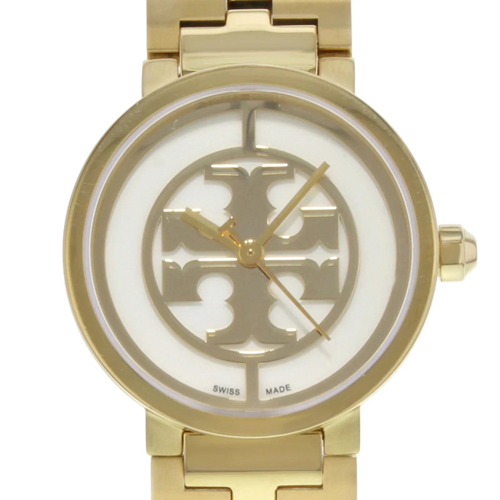 Tory Burch Ivory & Gold Tone Reva Small Logo Women's Watch TBW4011 - Image 3