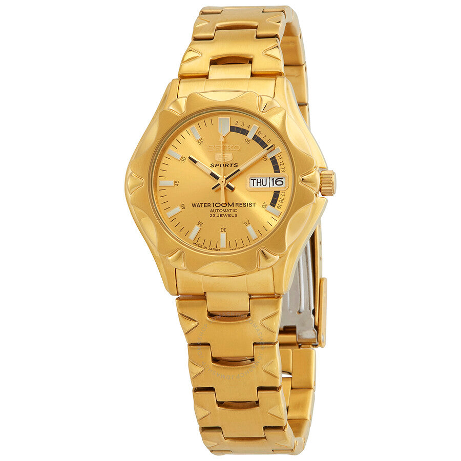 Seiko 5 Automatic Gold Dial Men's Watch SNZ450J1 - The Watches Men & Co