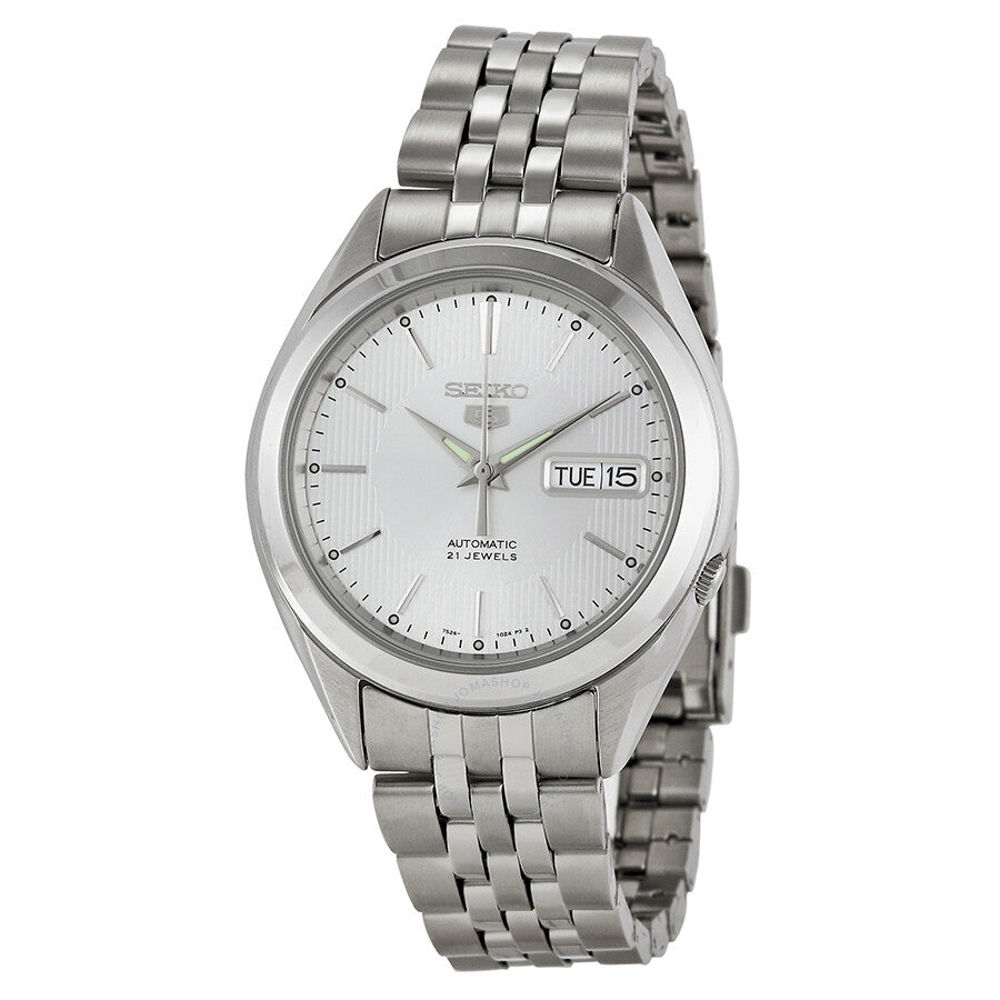 Seiko 5 Automatic Silver Dial Men's Watch SNKL15 - Dawson Watches