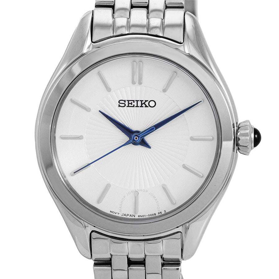 Seiko Discover More Quartz White Dial Ladies Watch SUR537