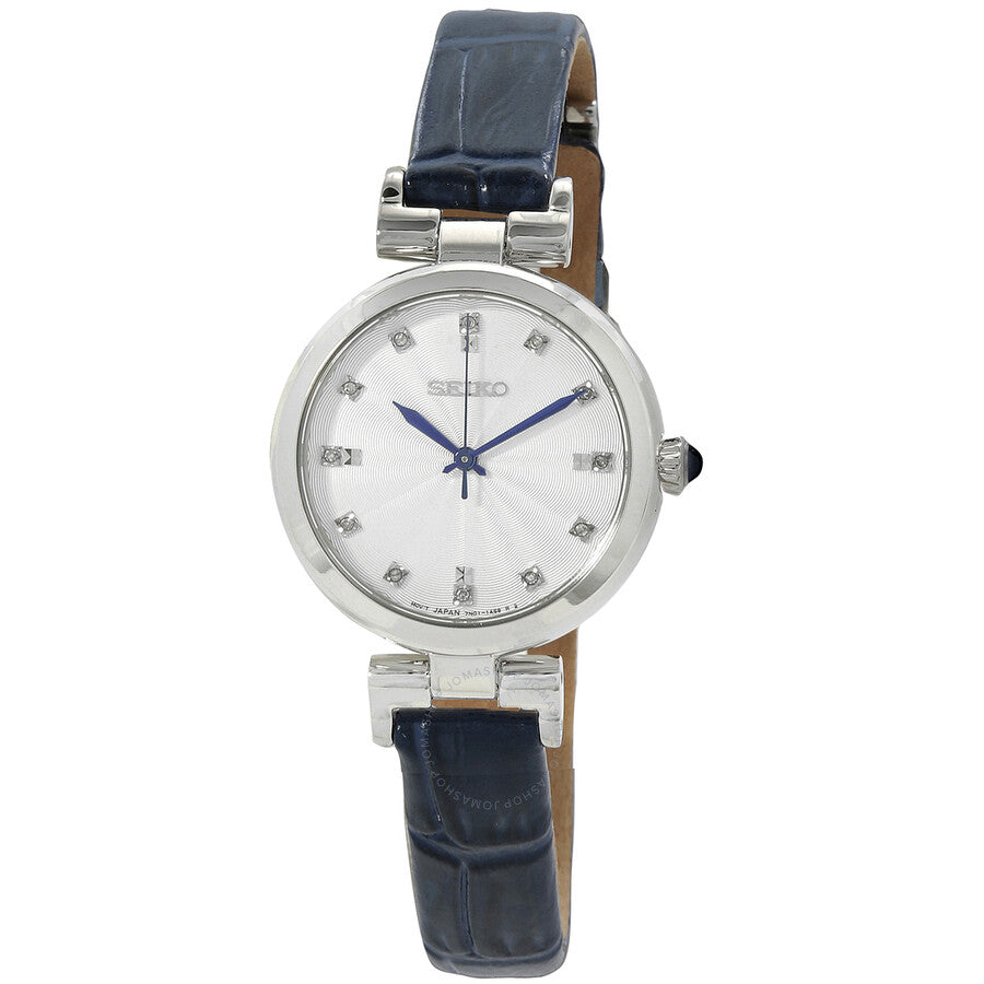 Seiko Dress Quartz Diamond White Dial Ladies Watch SRZ545 - The Watches Men & Co