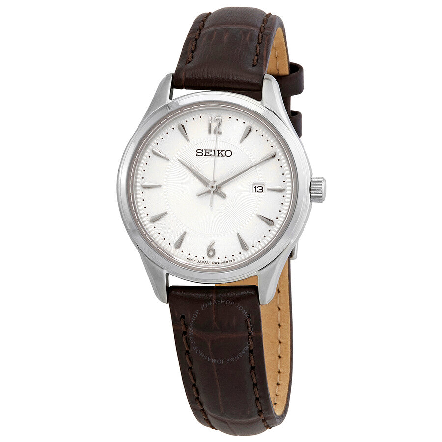 Seiko Essentials Noble Quartz Silver Dial Ladies Watch SUR427
