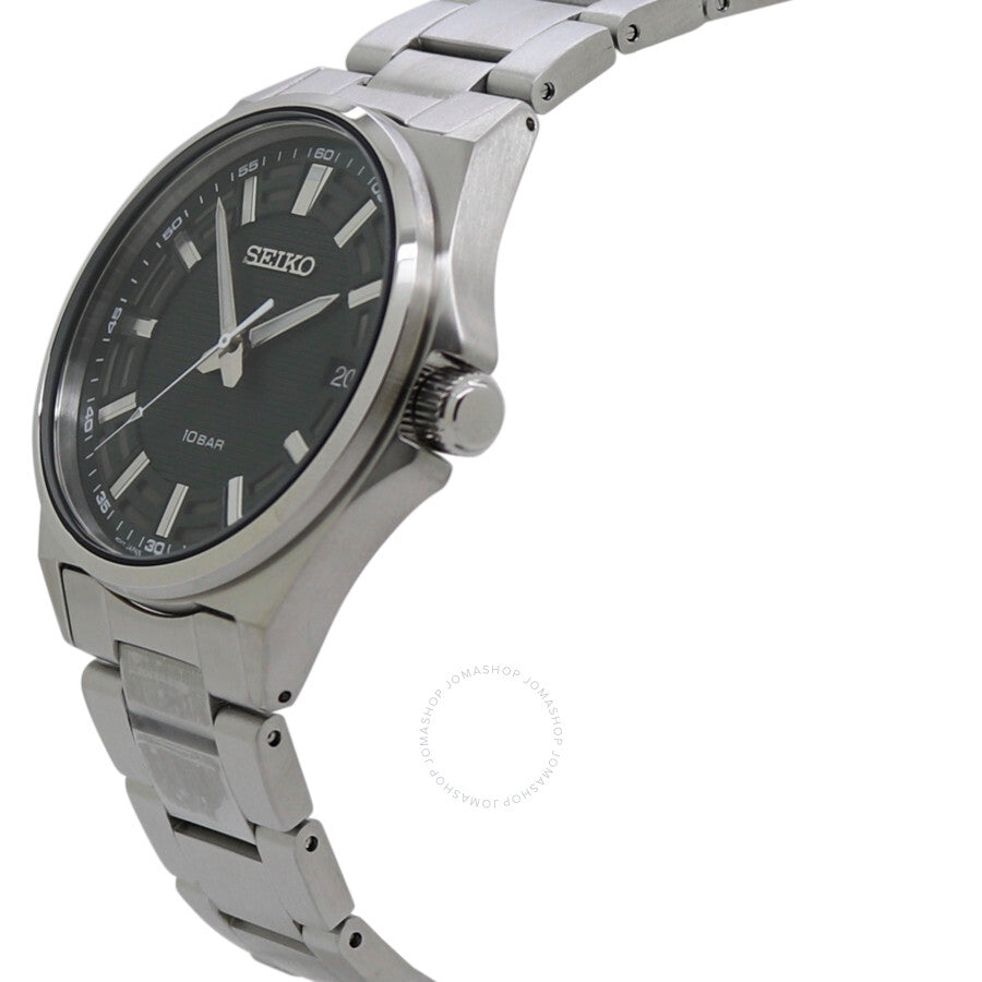 Seiko Quartz Green Dial Stainless Steel Men's Watch SUR503P1