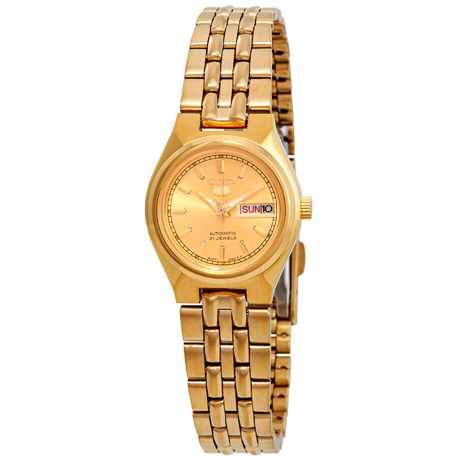 Seiko Series 5 Automatic Gold Dial Ladies Watch SYMA04 - The Watches Men & Co