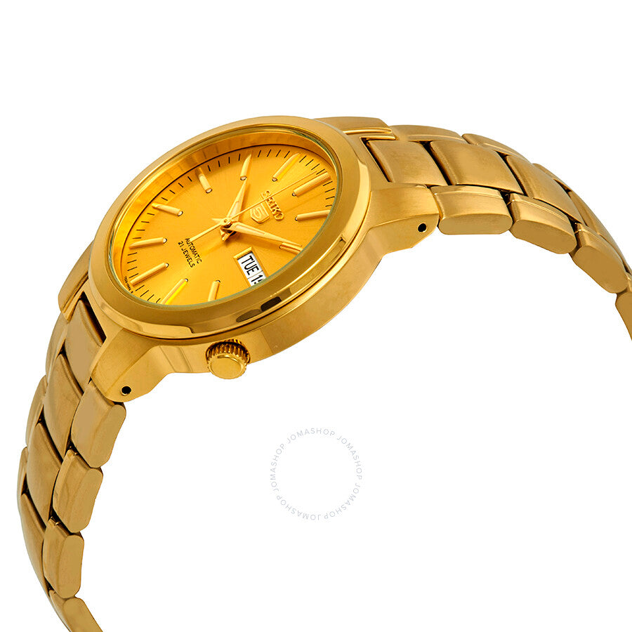 Seiko Series 5 Automatic Gold Dial Men's Watch SNKA10 - The Watches Men & Co #2