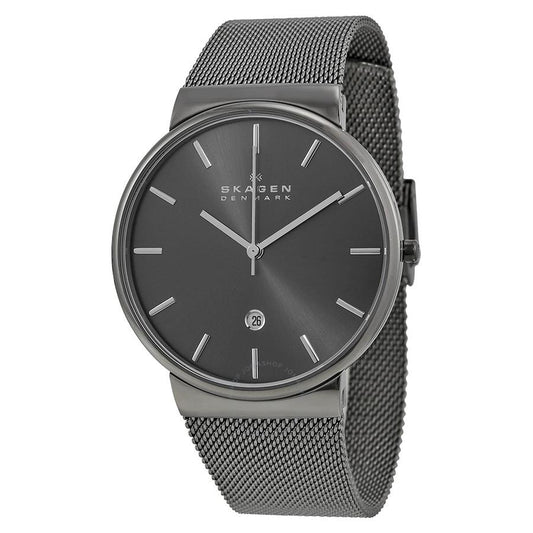 Skagen Ancher Grey Dial Ion-plated Mesh Men's Watch SKW6108