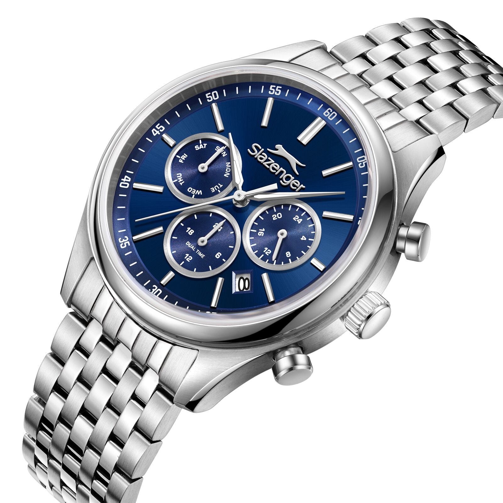 Slazenger Chronograph Blue Dial Silver Watch - SL.09.2487.2.04