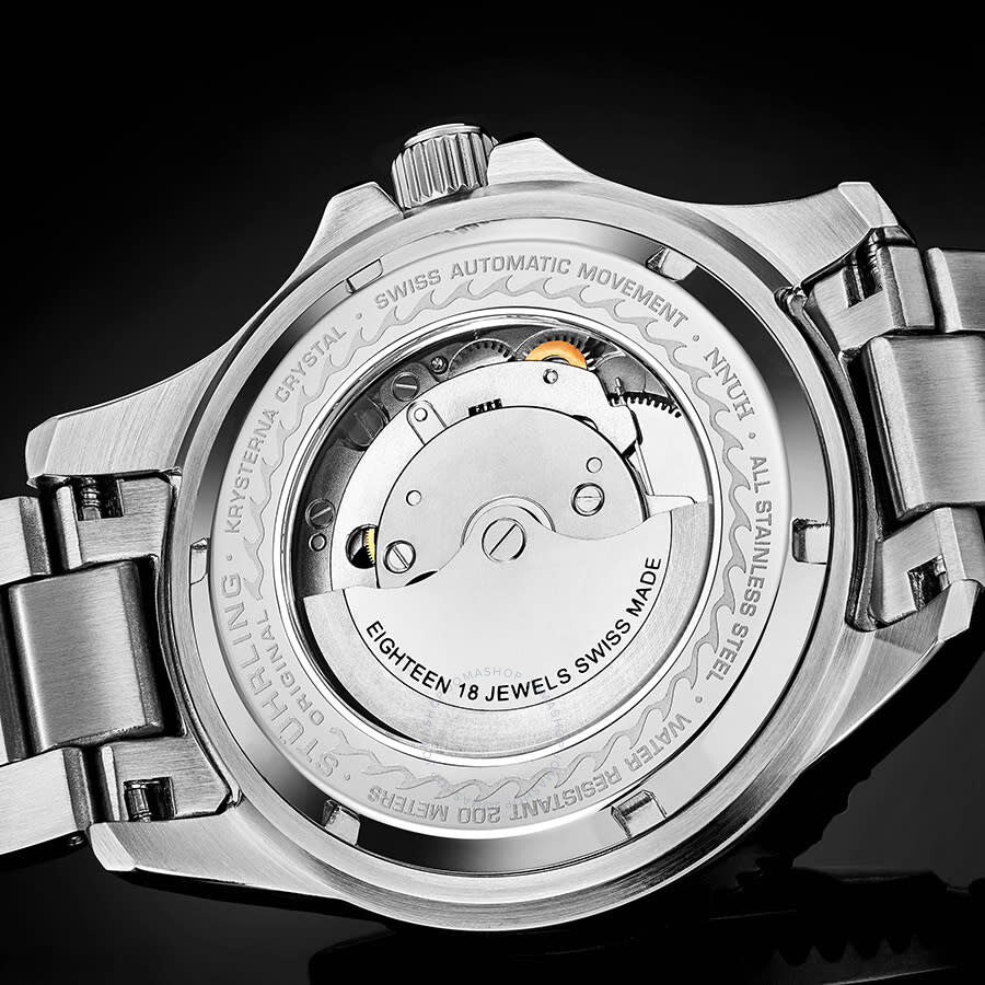 Stuhrling Original Aquadiver Automatic Black Dial Men's Watch M13518 - Dawson Watches #3