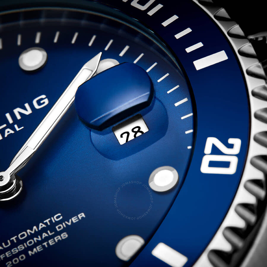 Stuhrling Original Aquadiver Automatic Blue Dial Men's Watch M13544 - The Watches Men & Co #5