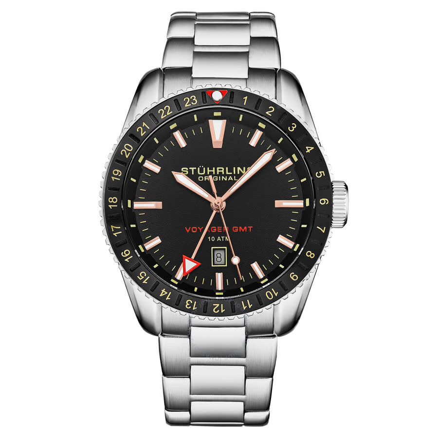 Stuhrling Original Aquadiver Quartz Black Dial Men's Watch M17220 - The Watches Men & Co