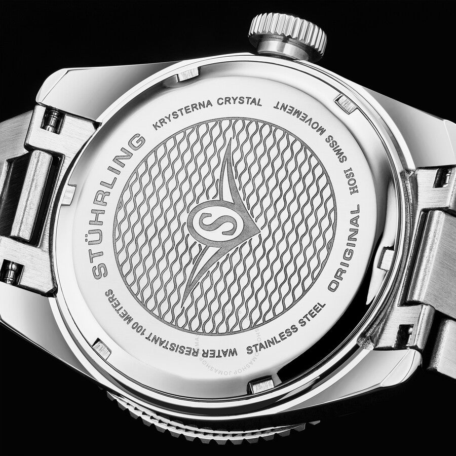 Stuhrling Original Aquadiver Quartz Black Dial Men's Watch M17220 - The Watches Men & Co #4
