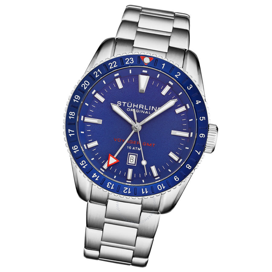 Stuhrling Original Aquadiver Quartz Blue Dial Men's Watch M17219 - The Watches Men & Co #2