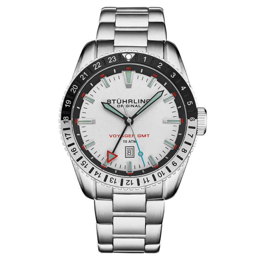 Stuhrling Original Aquadiver Quartz White Dial Men's Watch M17218 - The Watches Men & Co