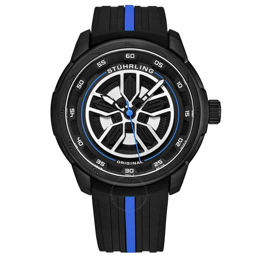 Stuhrling Original Aviator Black Dial Men's Watch M15580 - The Watches Men & Co