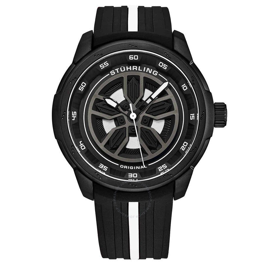 Stuhrling Original Aviator Black Dial Men's Watch M15581 - The Watches Men & Co