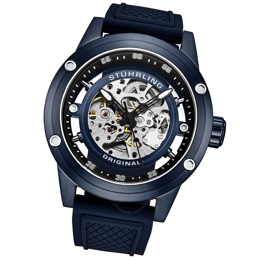 Stuhrling Original Legacy Automatic Blue Dial Men's Watch M17984 - The Watches Men & Co #2