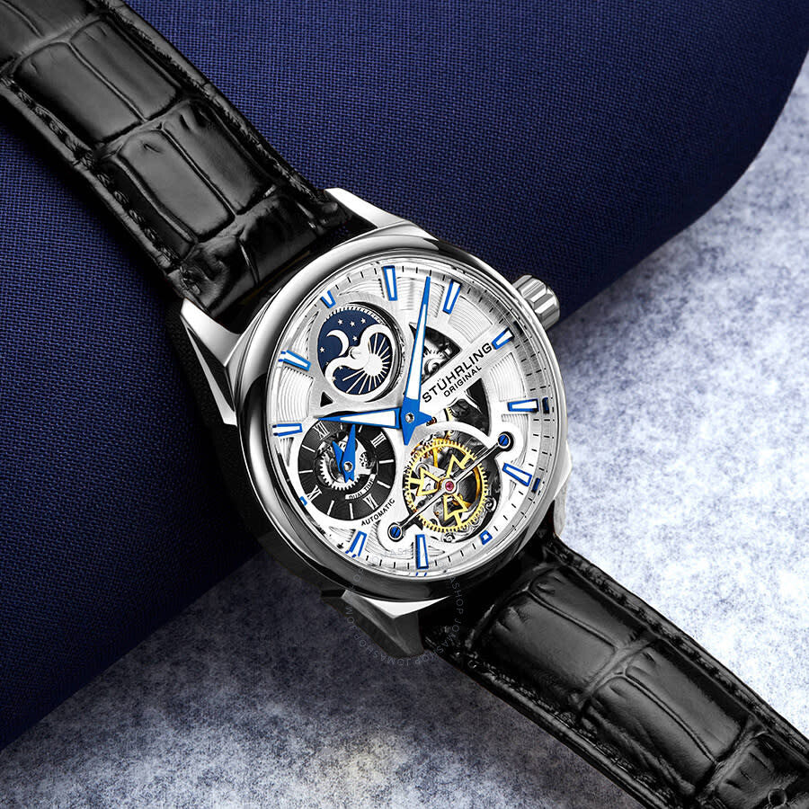 Stuhrling Original Legacy Automatic Silver Dial Men's Watch M13598 - The Watches Men & Co #3